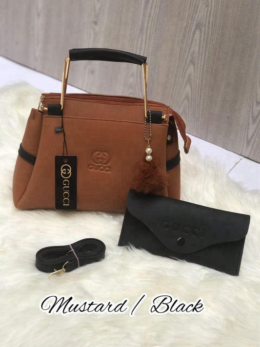 Girl's Rexine Plain Hand Bag Set  B-05
