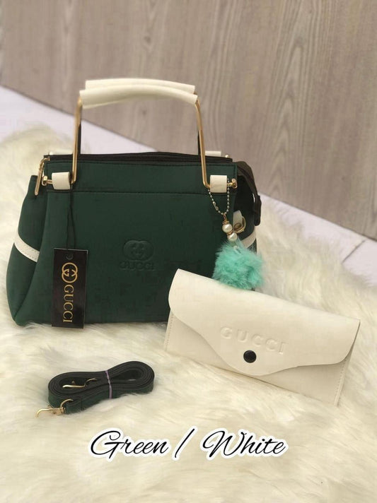 Girl's Rexine Plain Hand Bag Set B-09
