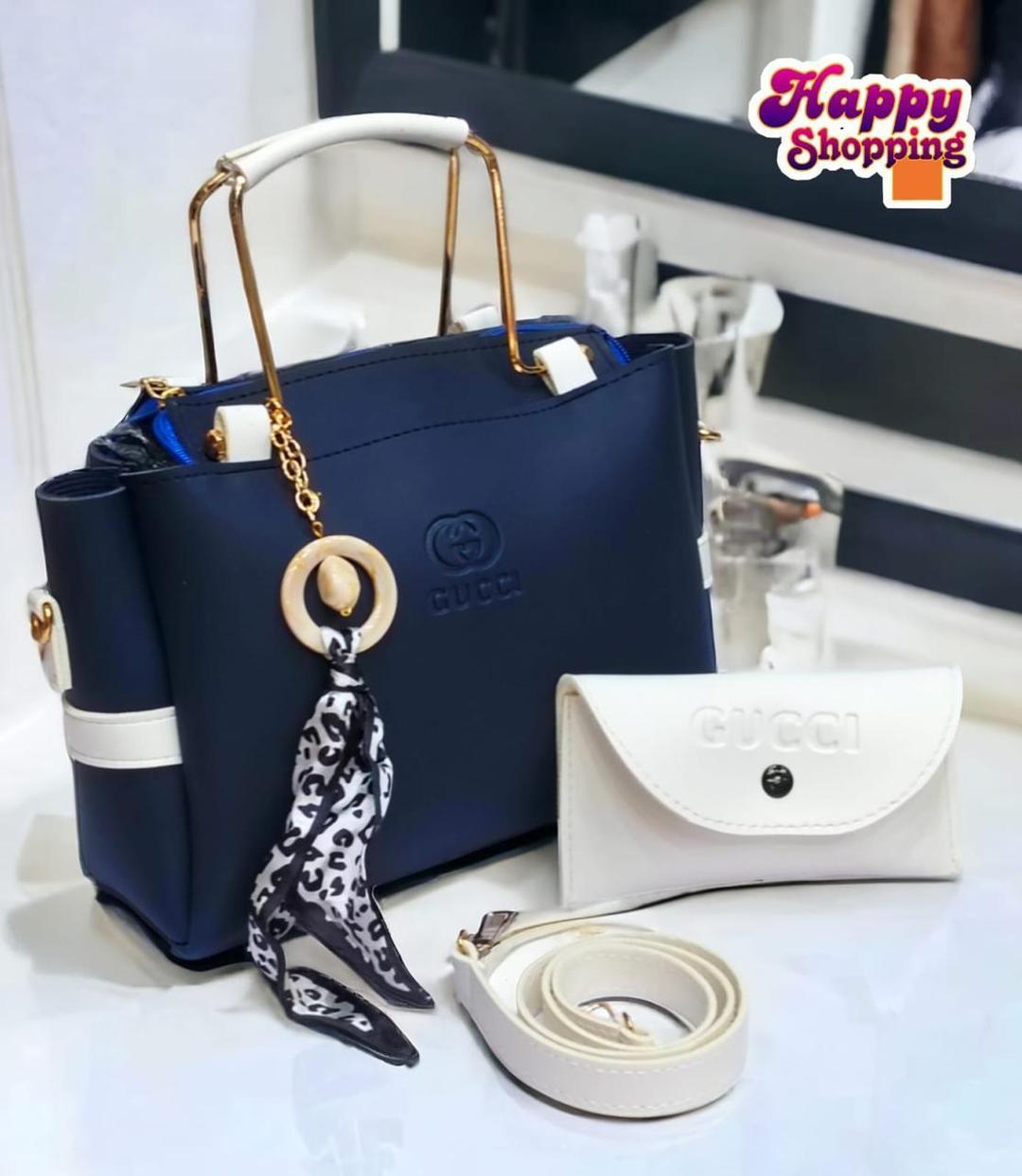 Women's Rexine Hand Bag Set - 2 Pcs - Stylish & Functional B-04