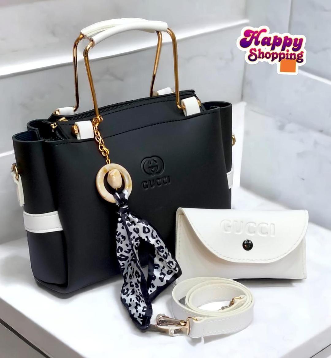 Women's Rexine Hand Bag Set - 2 Pcs - Stylish & Functional B-04