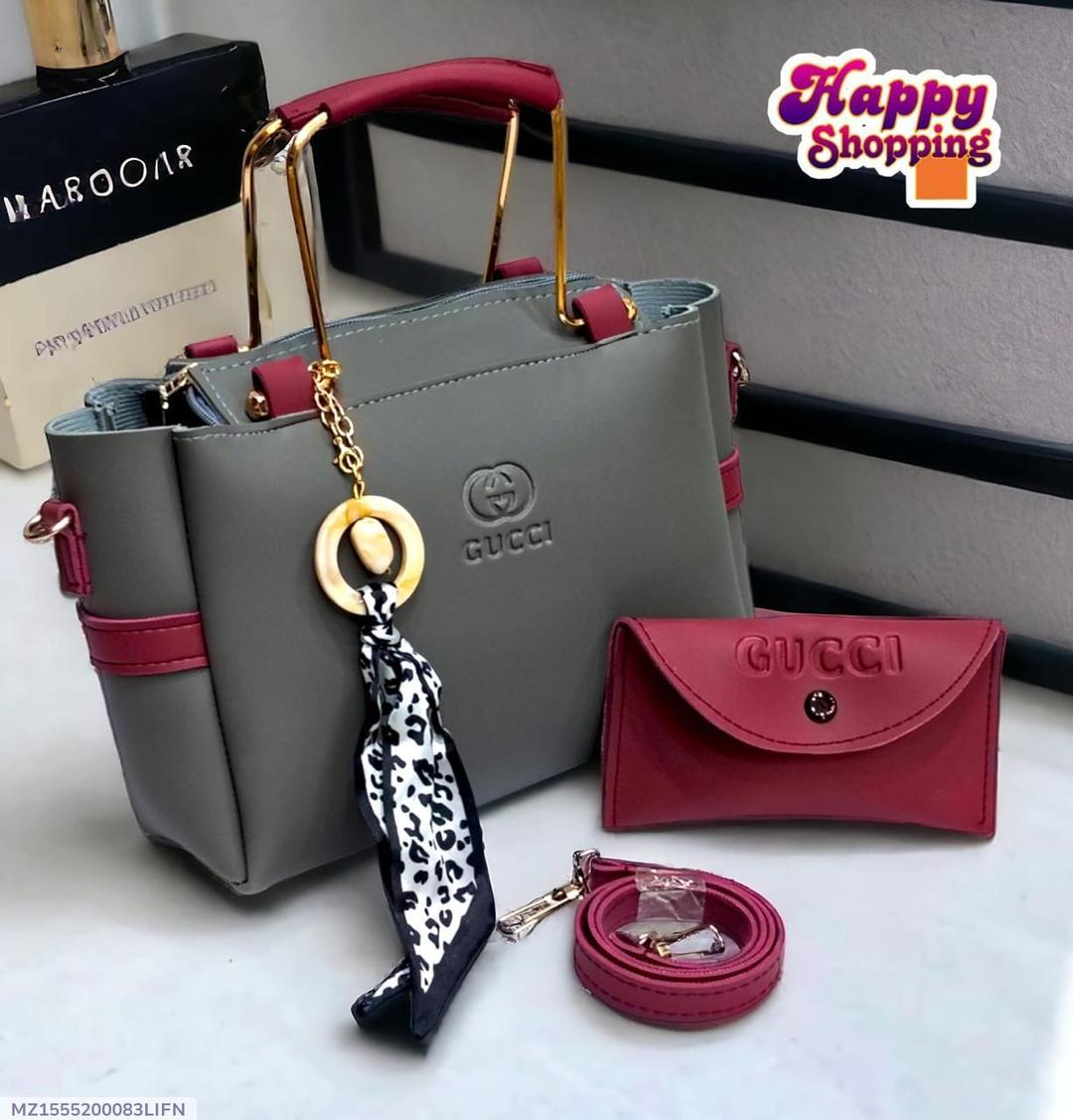 Women's Rexine Hand Bag Set - 2 Pcs - Stylish & Functional B-04