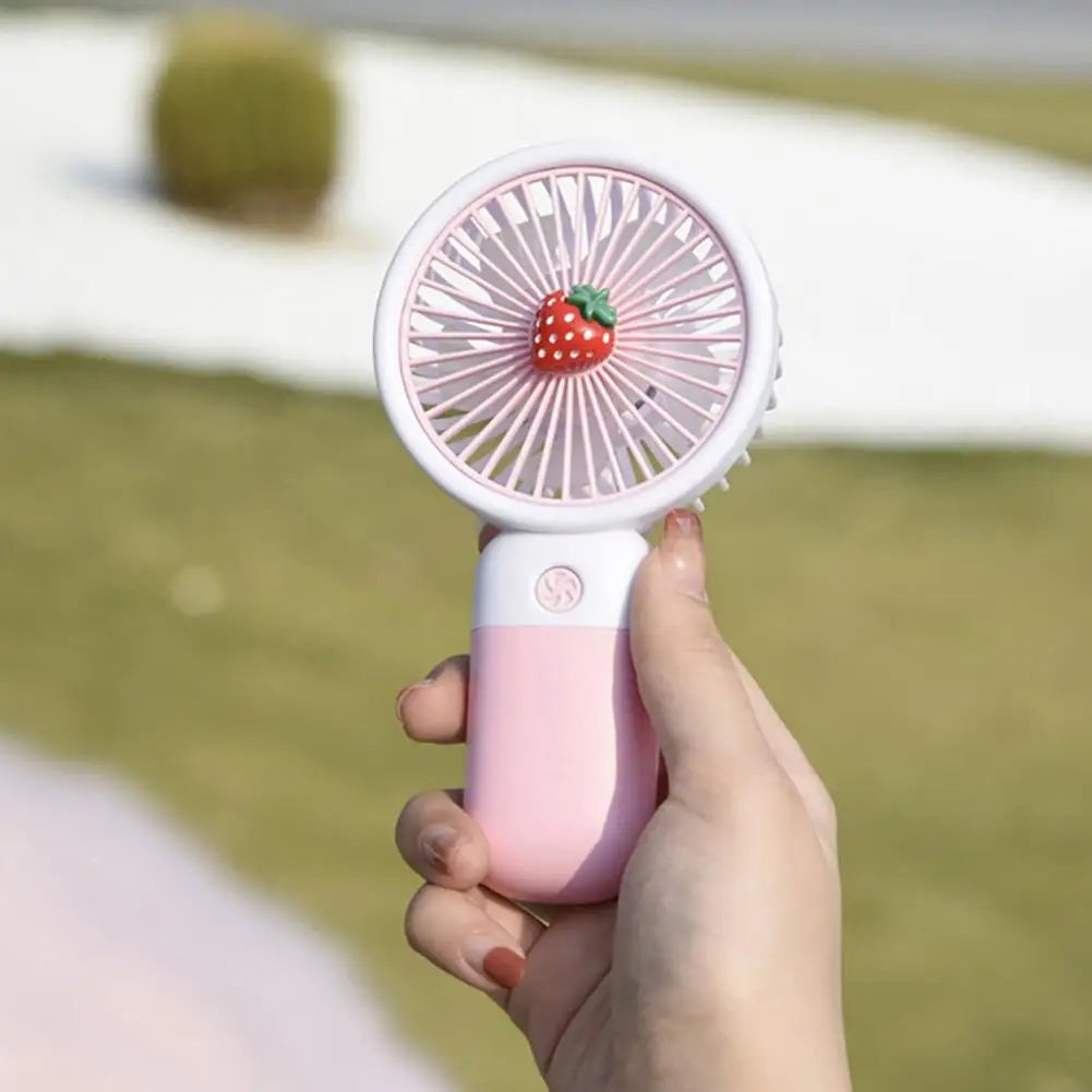 Mini Fan Multifunctional Cool Rechargeable Summer Cartoon Fruit Handheld Mini Fan