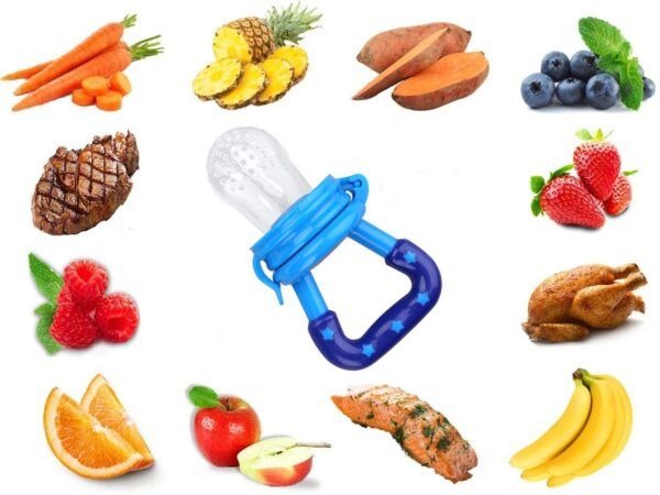 Baby Spoon Feeder Silicone Bottle + Fruit Pacifier Free