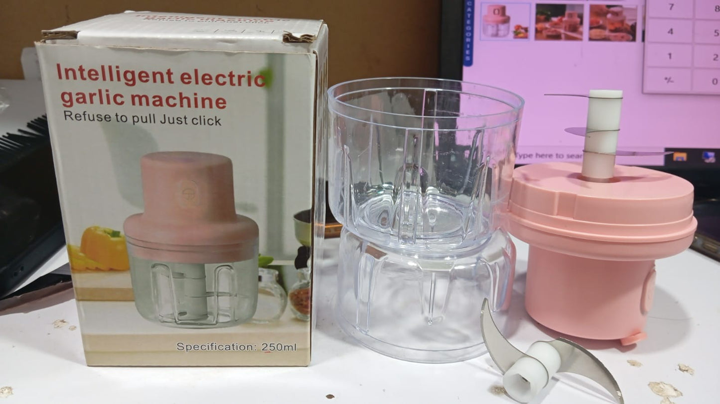 (250ml) Single Bowl Usb Rechargeable Mini Grinder Food Chopper