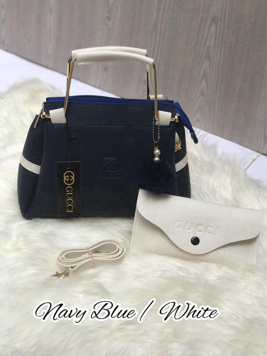 Girl's Rexine Plain Hand Bag Set B-010