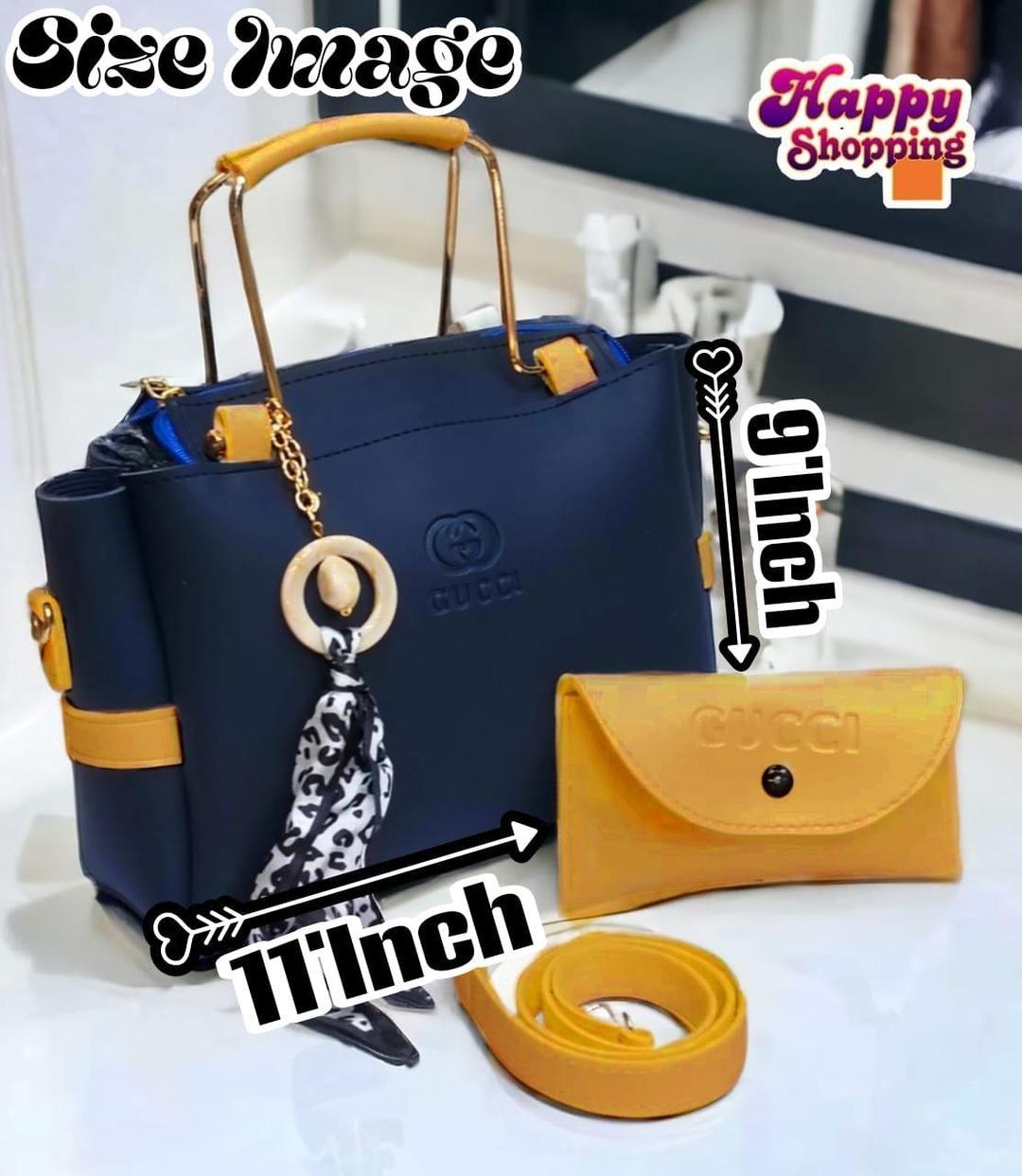 Women's Rexine Hand Bag Set - 2 Pcs - Stylish & Functional B-04