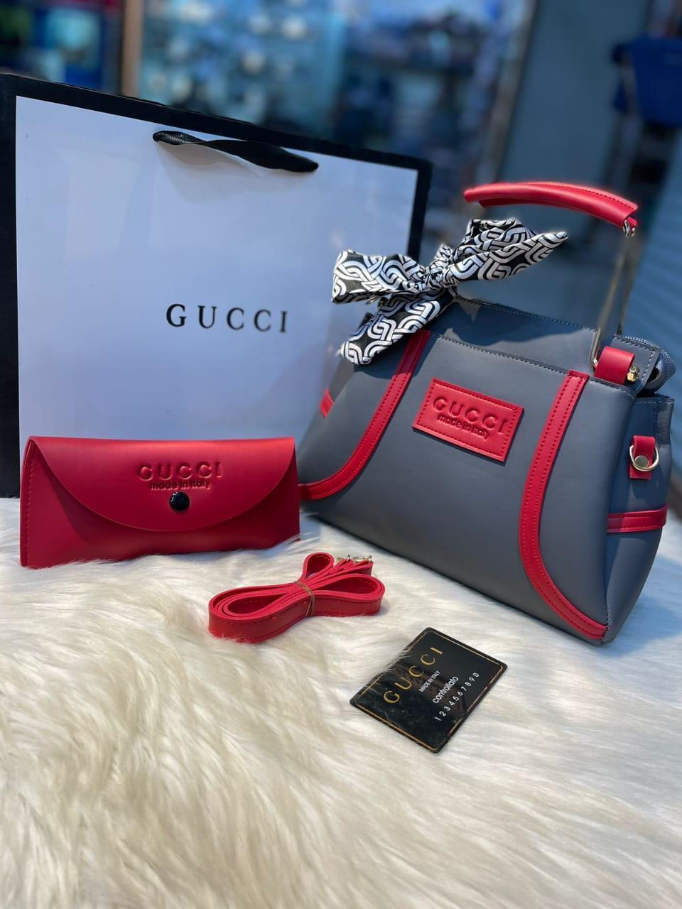 Trendy Girl's Hand Bag Set - 2 Pcs Rexine Plain Design B-011