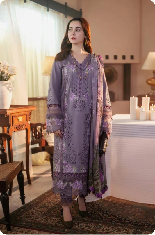 3 Pcs Women's Unstitched Embroidered Suit PK001